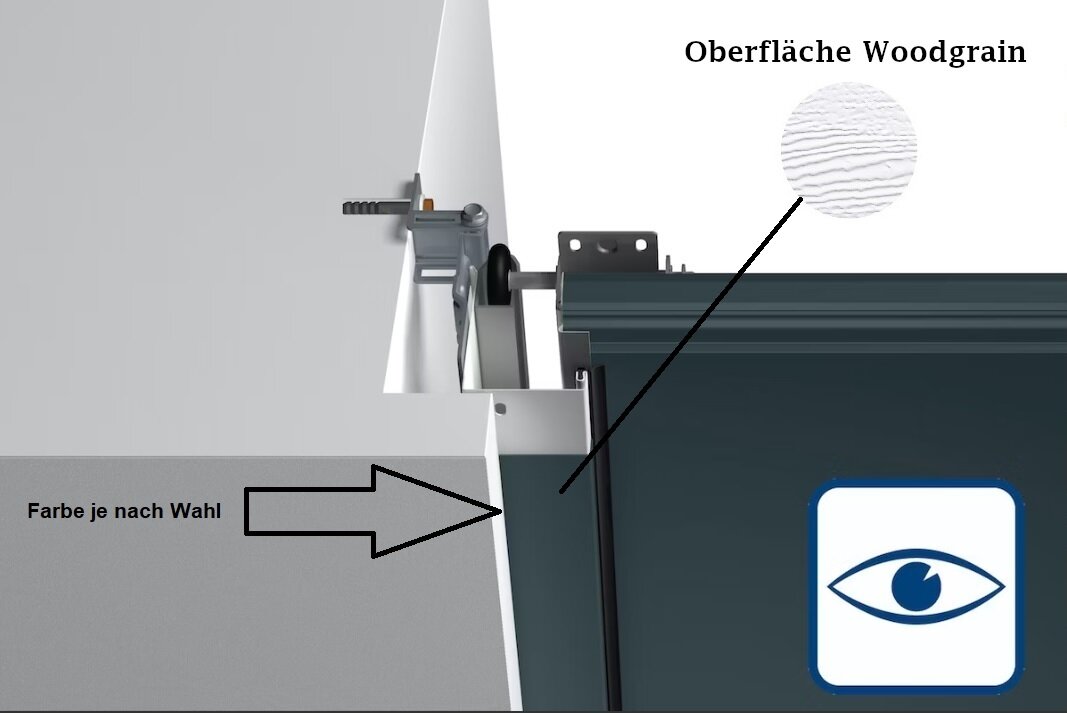 Hörmann Zargenverkleidung für Sektionaltor M Sicke woodgrain