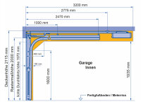 Hörmann Sektionaltor L-Sicke 2375 x 2000 mm mit Garagentorantrieb