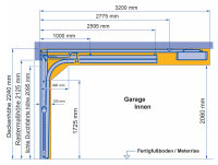 Hörmann Sektionaltor L-Sicke 2375 x 2125 mm mit Garagentorantrieb