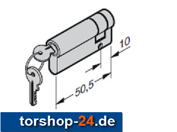 Hörmann Profilzylinder 40,5 + 10 mm