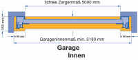 Hörmann Sektionaltor L-Sicke 5000 x 2250 mm | Anthrazit CH7016 | Antrieb: SupraMatic E